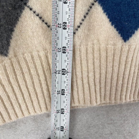 VTG RR Casuals Sweater Mens XL Brown Blue Green Argyle 100% Lambs Wool - Picture 11 of 12